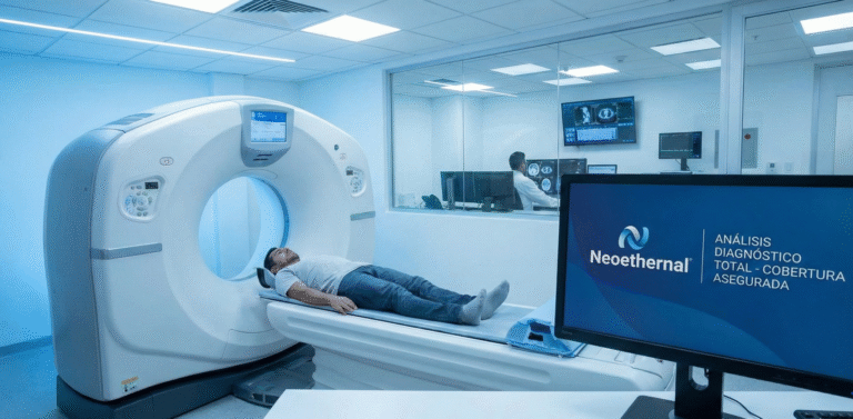 Paciente realizándose estudios de check up médico ejecutivo en CDMX con cobertura de seguro gestionada por Neoethernal