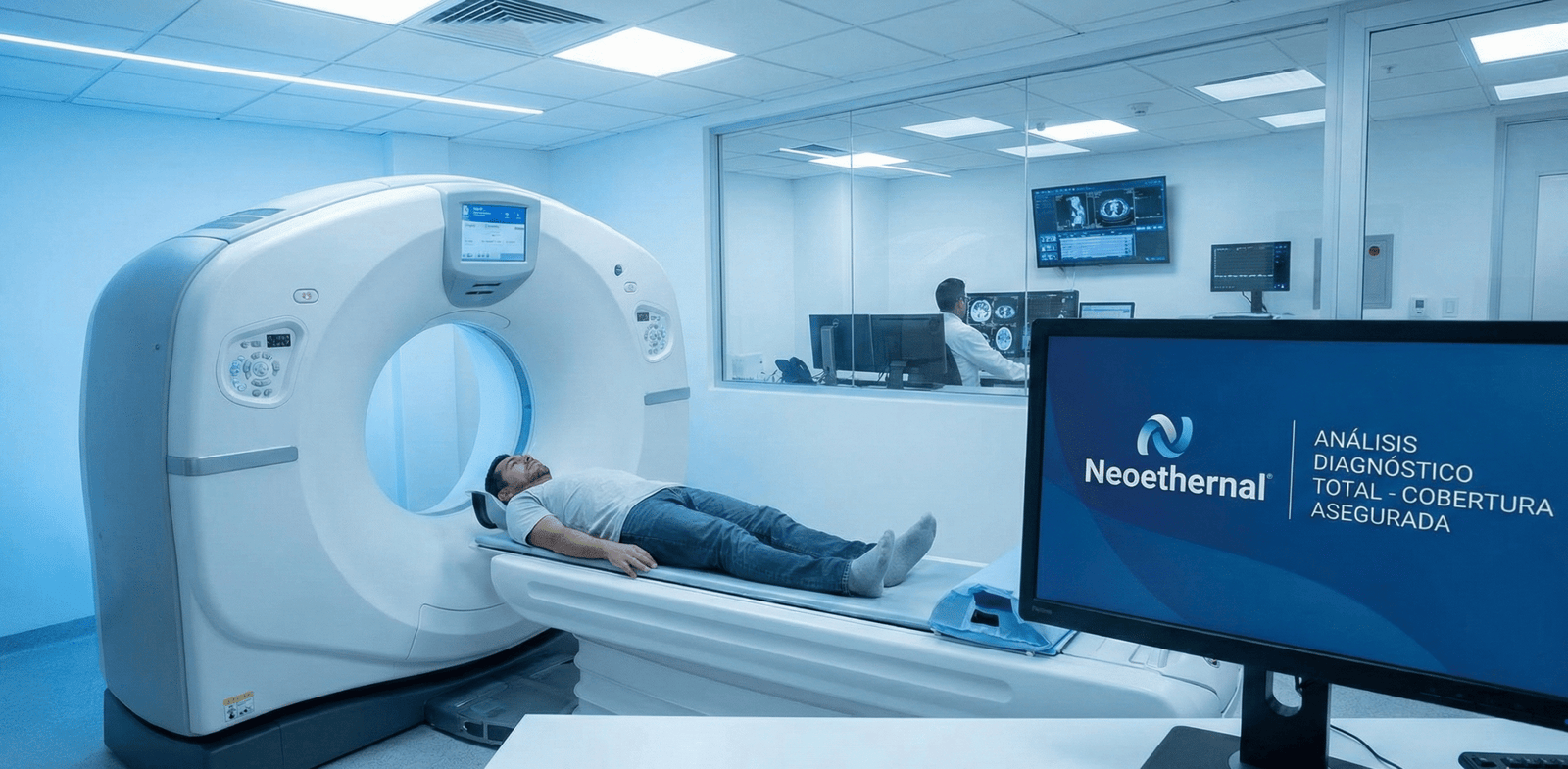 Paciente realizándose estudios de check up médico ejecutivo en CDMX con cobertura de seguro gestionada por Neoethernal