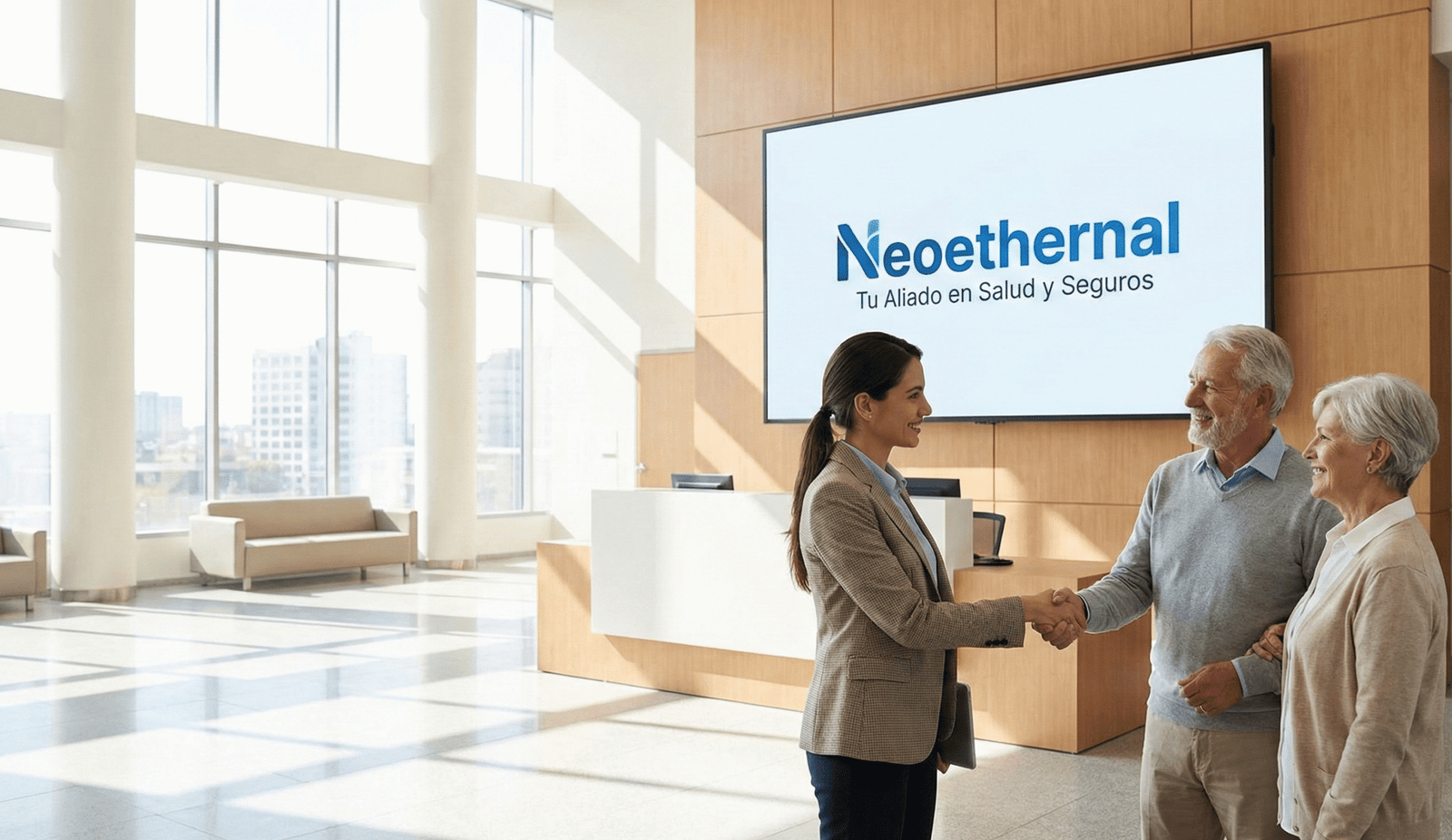 Asesora de Neoethernal gestionando ingreso hospitalario en Hospital Ángeles CDMX con seguro de gastos médicos